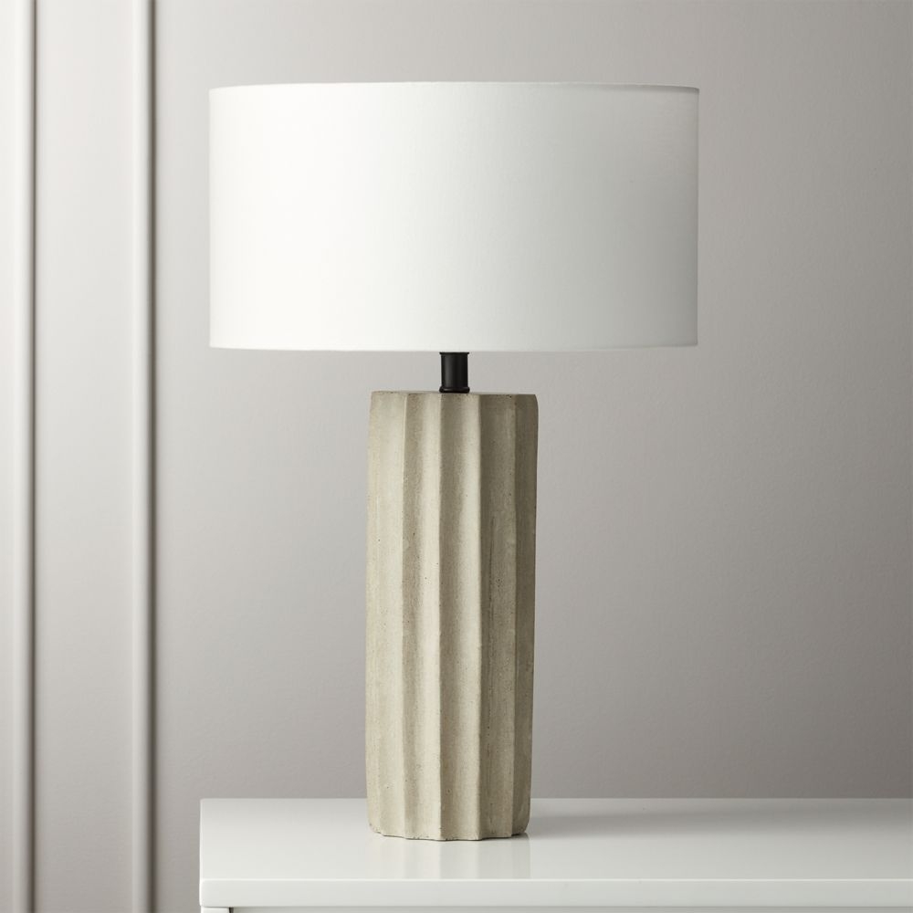 Scallop Concrete Table Lamp - Image 0
