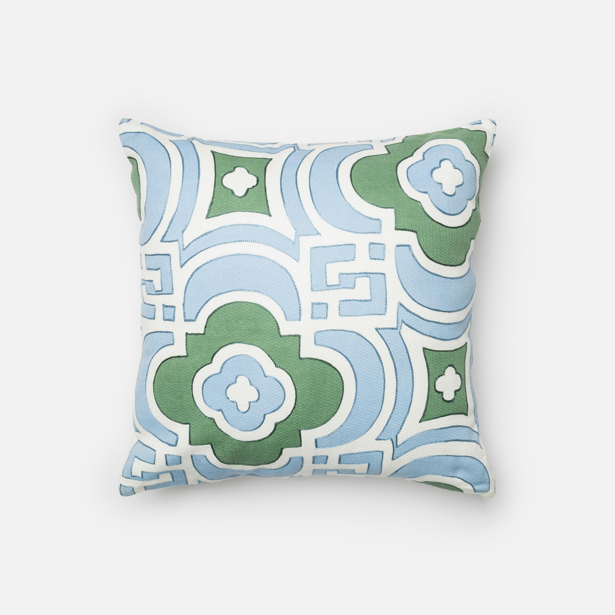 PILLOWS - LT. BLUE / GREEN - 18" X 18" Cover Only - Image 0