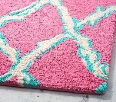 Lilly Pulitzer Deep Dive Trellis Rug, 8x10', Pink - Image 1