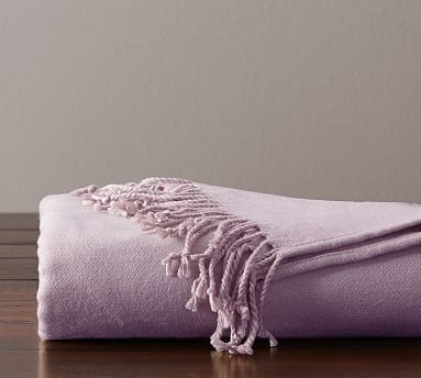 Monogrammable Throw, 50 x 60", Lavender - Image 2