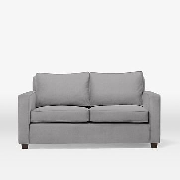 Henry Basic Sleeper Sofa, Twin, Heathered Crosshatch, Feather Gray - Image 0