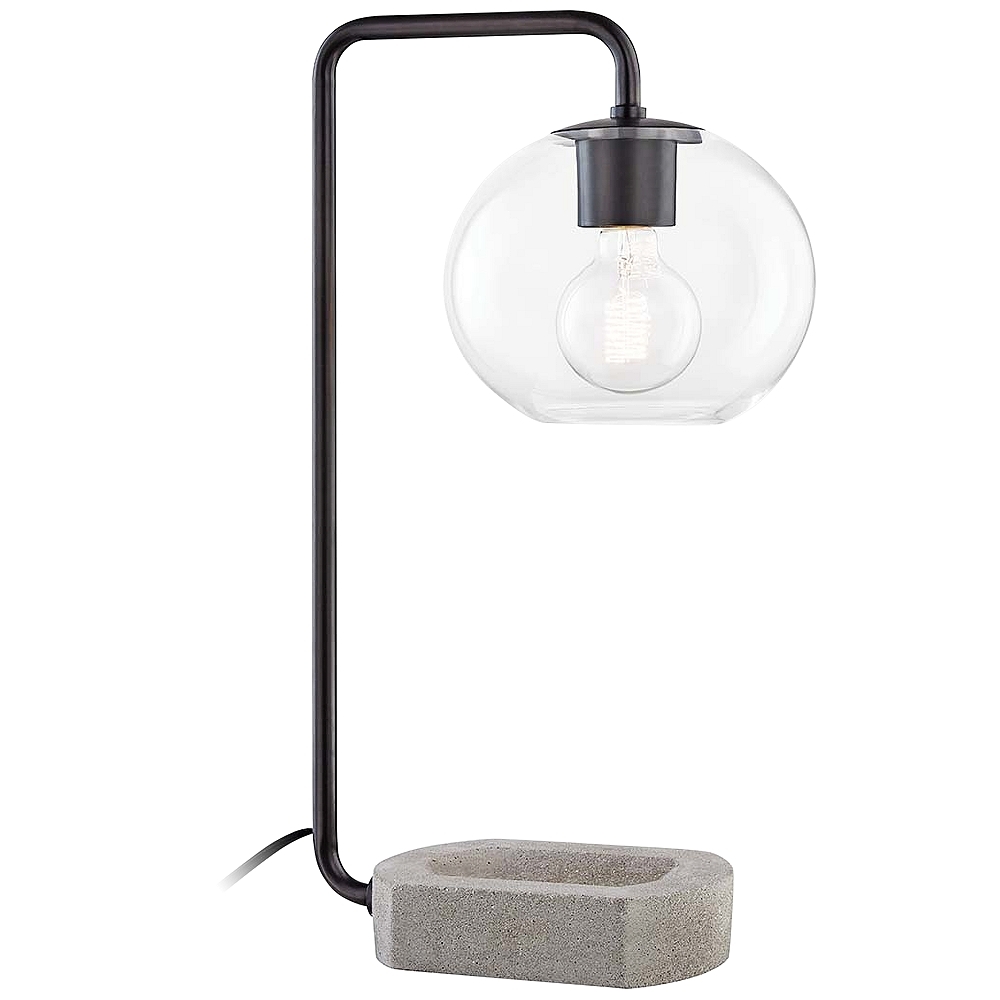 Mitzi Margot Old Bronze Accent Table Lamp with Concrete Base - Image 0