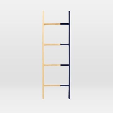 Solid Manufacturing Co. Decorative Found Ladder, Large (White Ash), Black - Image 0