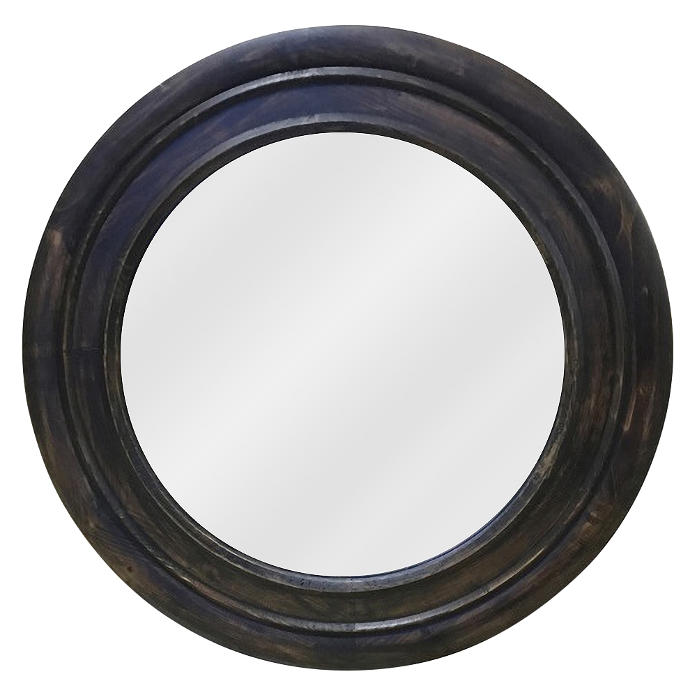 Reggie Black and Camouflage Color 31" Round Wall Mirror - Style # 67F80 - Image 0
