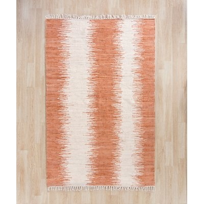 Shenandoah Handwoven Flatweave Cotton Orange Area Rug - Image 0