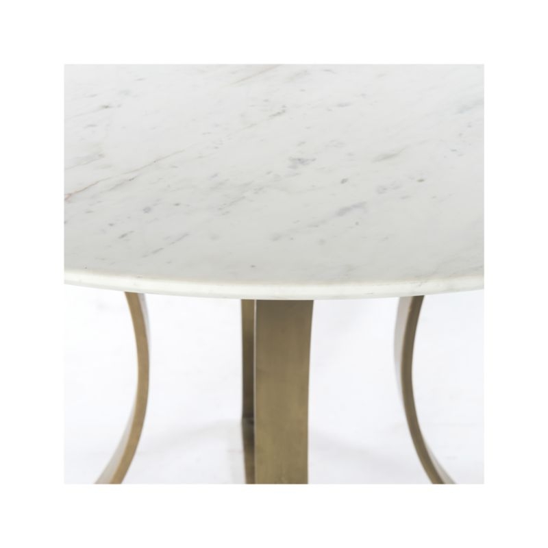 Damen 48" White Marble Top Dining Table - Image 4