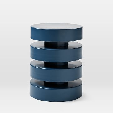 Floating Disks Side Table, Petrol Blue - Image 0