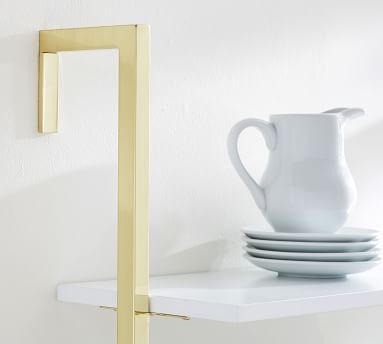 Olivia 2-Tiered Shelf, White/Gold - Image 3
