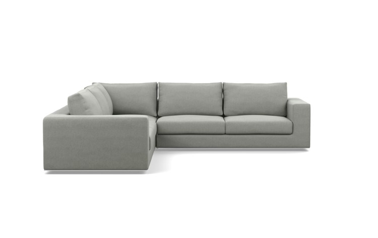Walters Corner Sectional with Grey Ecru Fabric and down alt. cushions - Image 2