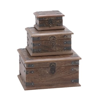 Wood Reclaimed 3 Piece Decorative Box Set - Image 0