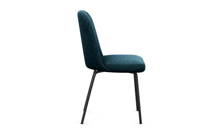 Dylan Dining Chair with Indigo Fabric and Matte Black legs - Image 2