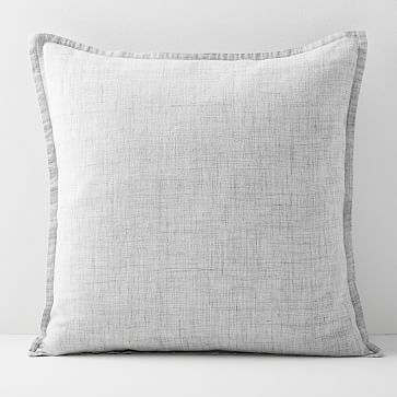 Belgian Flax Linen Pillow Cover, Frost Gray, 20"x20" - Image 0