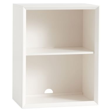 Callum Single 2-Shelf Bookcase, Weathered White/Simply White - Image 3