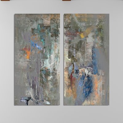 'Bueno Exchange LXVIII' 2 Piece Painting Print on Canvas Set - Image 0