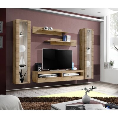 Longmire Wall Mounted Floating Entertainment Center for TVs up to 70 - Image 0