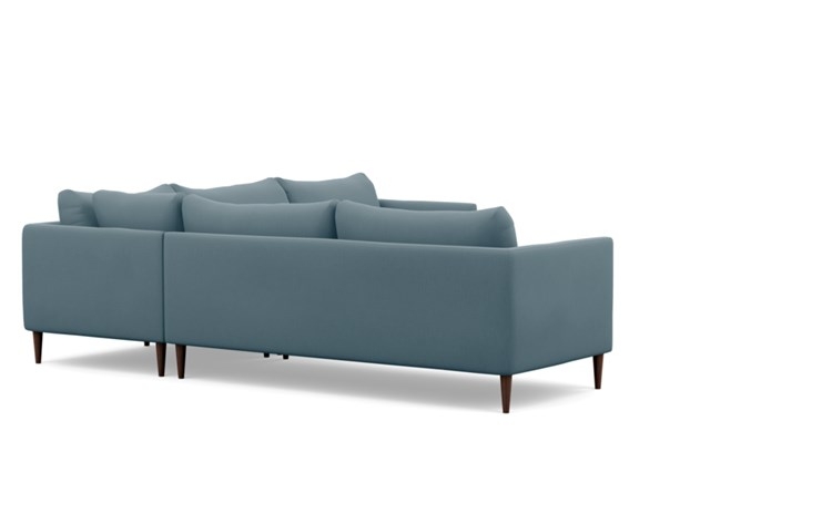 Owens Corner Sectional with Slate Fabric and Oiled Walnut legs - Image 1
