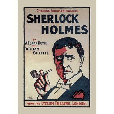 Sherlock Holmes: The Lyceum Theatre, London by John Stewart Browne Framed Vintage Advertisement - Image 0