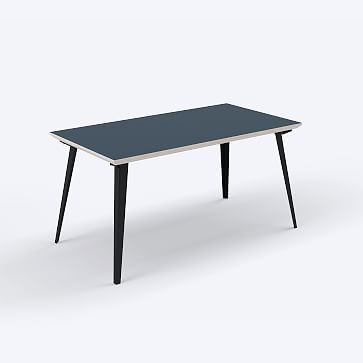 Birch Dining Table, Rectangle, Smoky Blue Black - Image 0