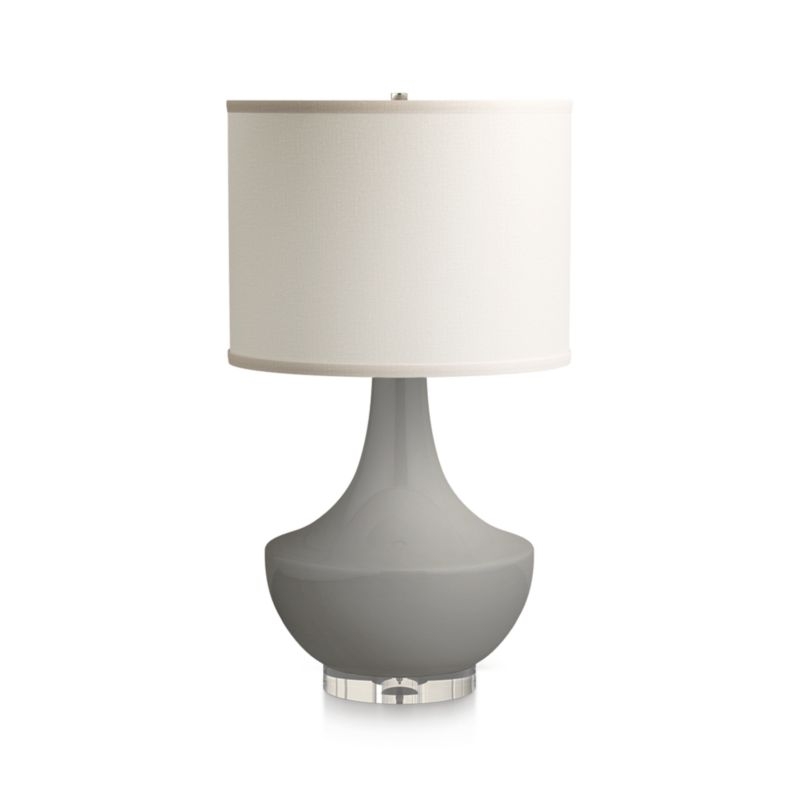 Spectrum Table Lamp with Flared Ceramic and Acrylic Base - yellow - Image 1