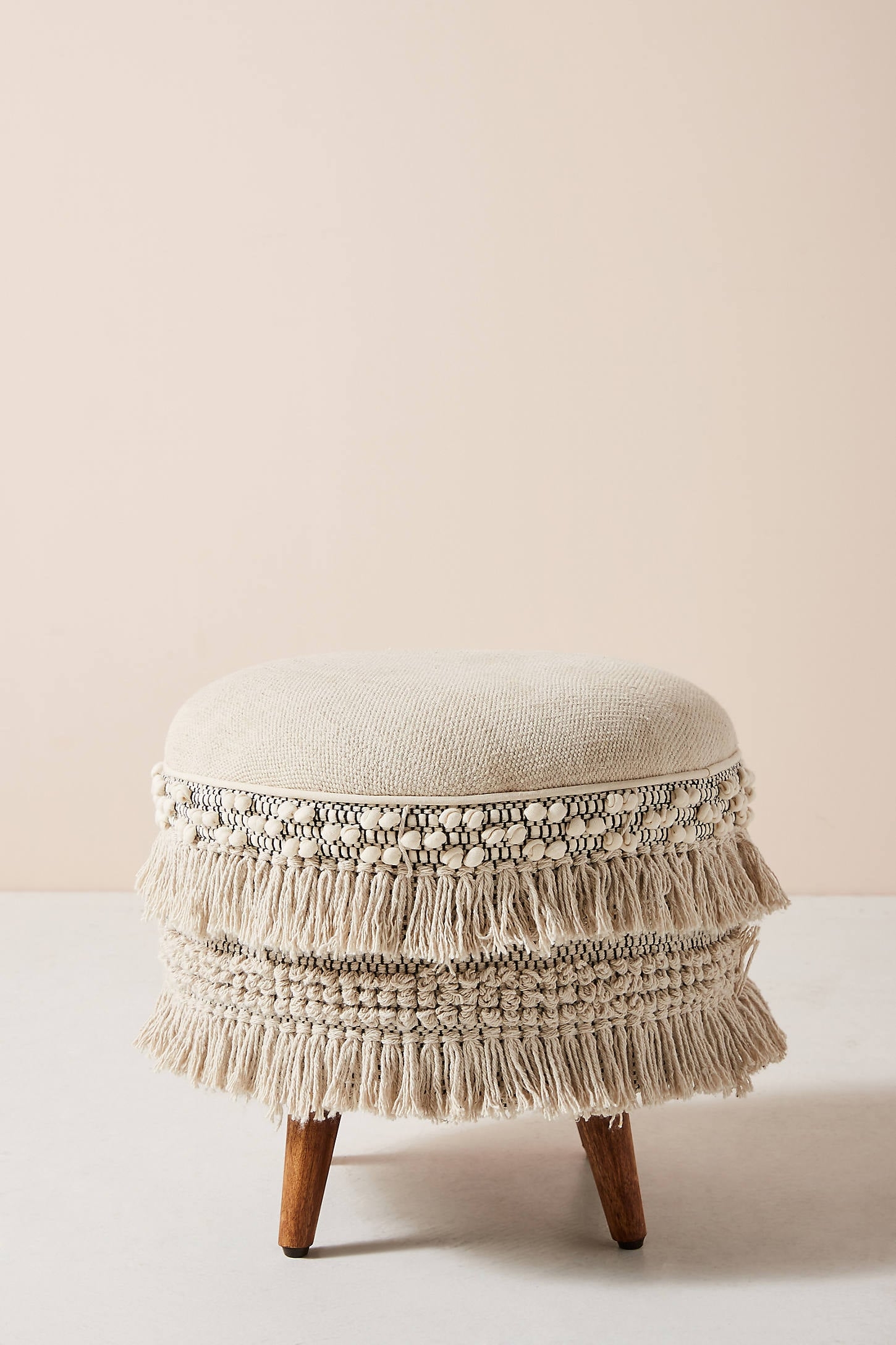 Morova Ottoman By Anthropologie in White - Image 0