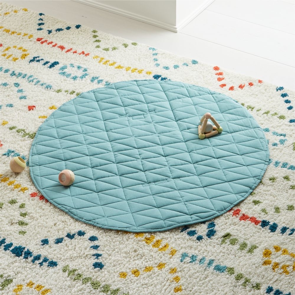 Fold and Go Teal Portable Baby Mat - Image 0