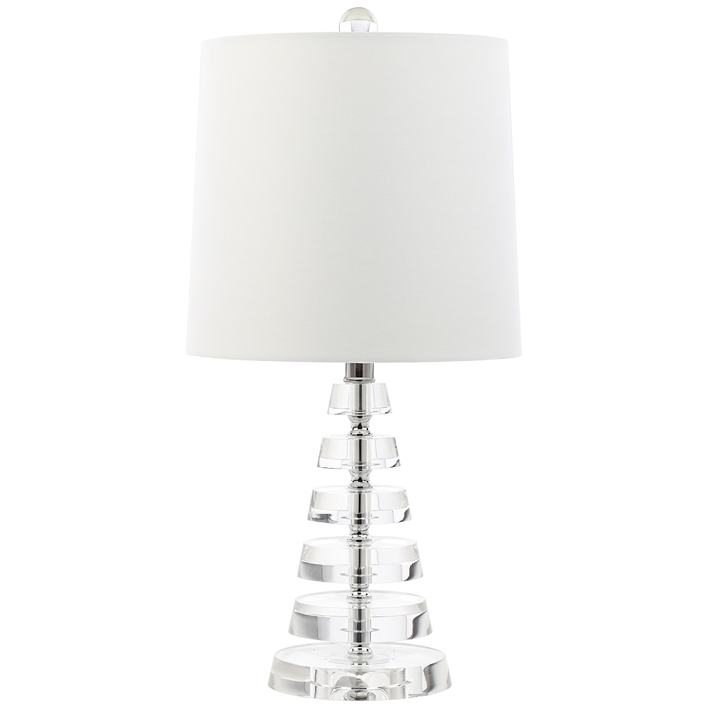 Cunha 19 1/4"H Flat Stacked Crystal Discs Accent Table Lamp - Style # 37K96 - Image 0