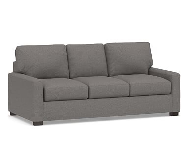 Turner Square Arm Upholstered Sofa 3X3 83", Down Blend Wrapped Cushions, Performance Chateau Basketweave Blue - Image 0