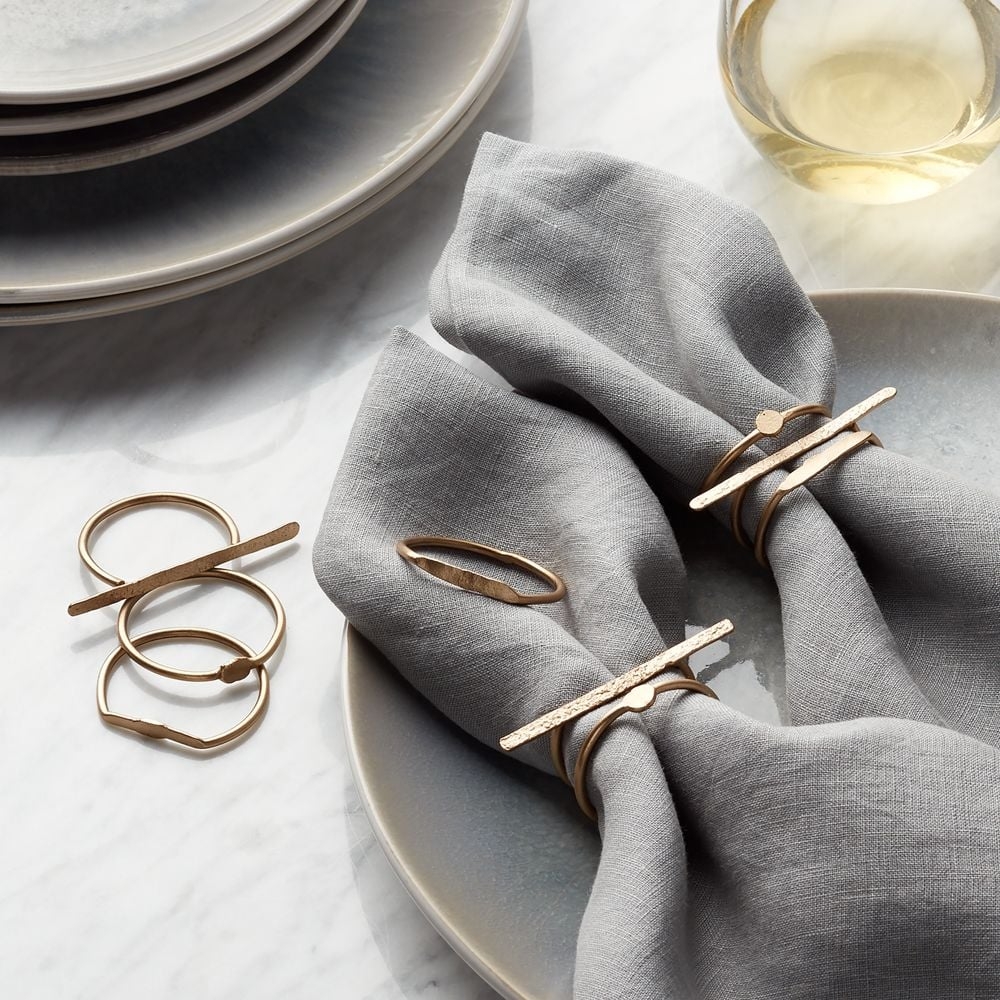 Dainty Gold Napkin Rings, Set of 3 - Image 0