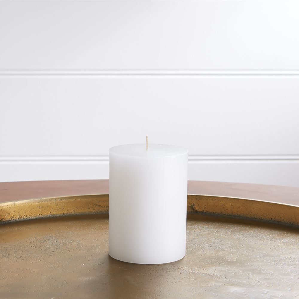 3"x4" White Pillar Candle - Image 0