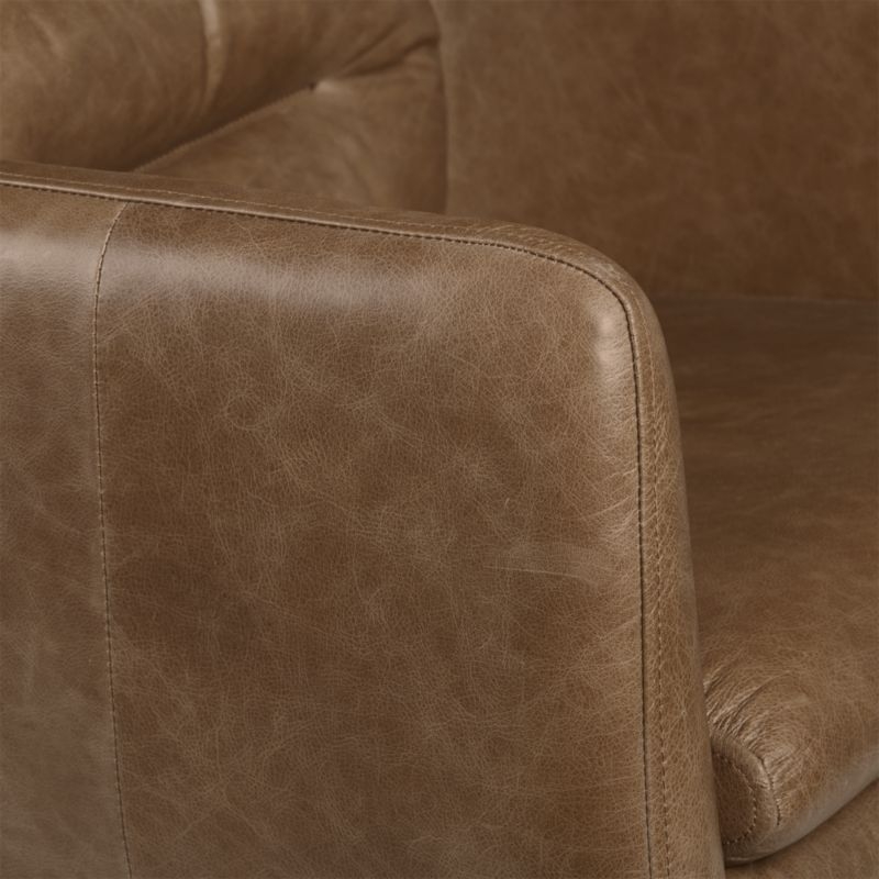 SAIC Quantam Cognac Leather Rocking Chair - Image 5