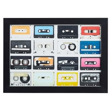 Colorful Cassette Framed Art - Image 1