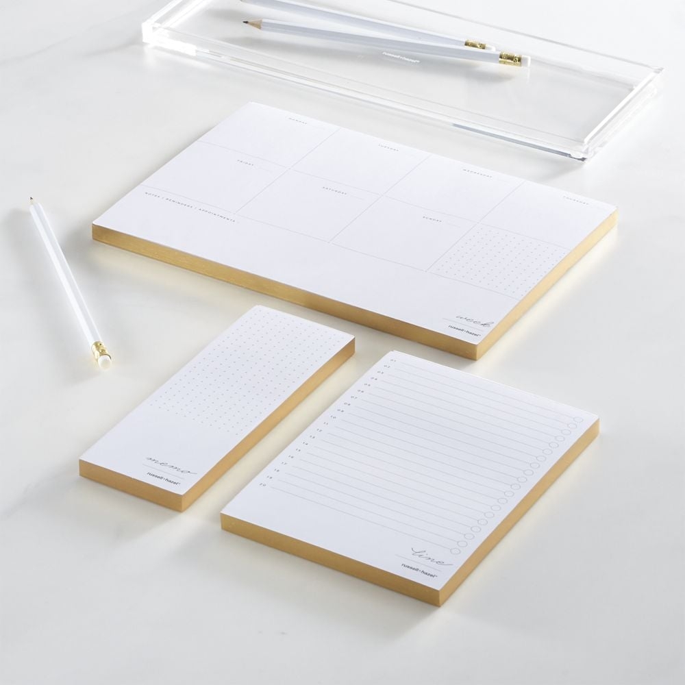 Russel + Hazel In Due Time Gold Notepad Set - Image 0