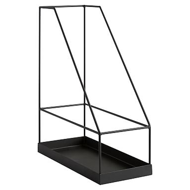 Silhouette Desk Accessories, Magazine Caddy, Charcoal - Image 0