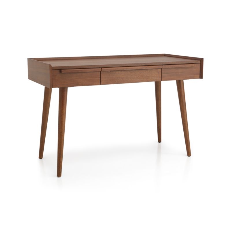 Tate 48" Walnut Desk with Power Outlet - Image 6