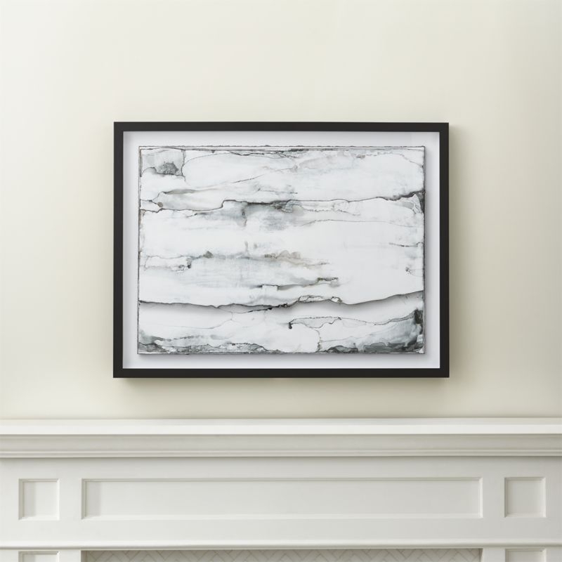 "Nimbus Dimensional" Framed Paper Abstract Wall Art Print 32.75"x42.75" by Norman Wyatt Jr. - Image 1