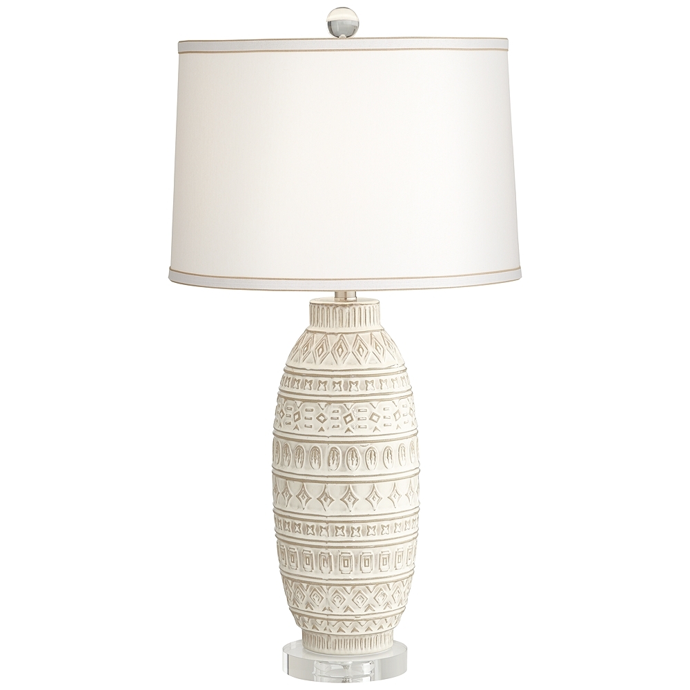 360 Lighting Cullen 30 1/2" High Modern Almond Ceramic Table Lamp - Image 0