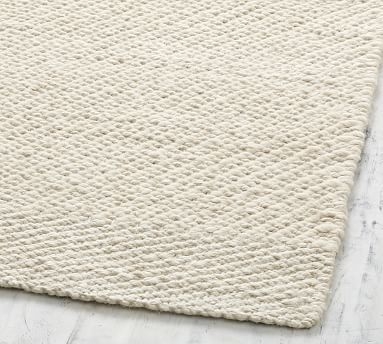 Twill Wool Jute Rug, 8x10', Ivory/Natural - Image 2
