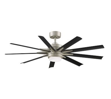 Odyn 56" Indoor/Outdoor Ceiling Fan, Matte Greige with Weathered Wood Blades - Image 3