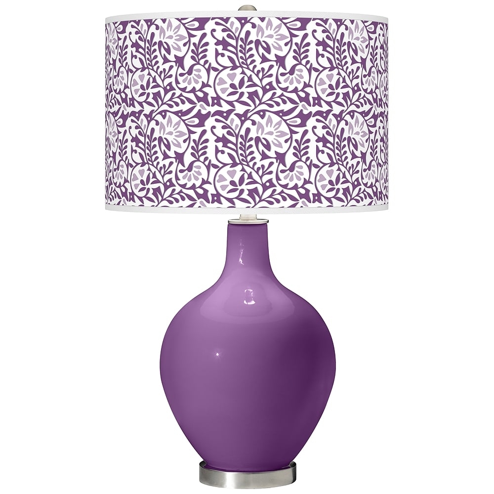 Color Plus Ovo 28 1/2" Gardenia Shade Passionate Purple Table Lamp - Image 0