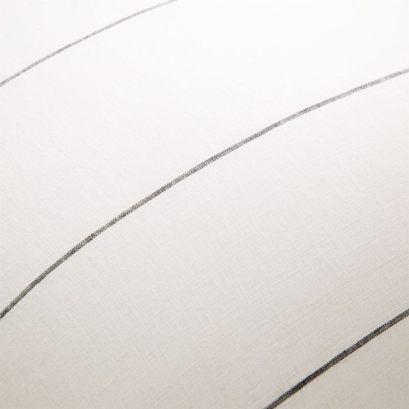 Pinstripe Linen Pillow, White, 20" x 20" - Image 4