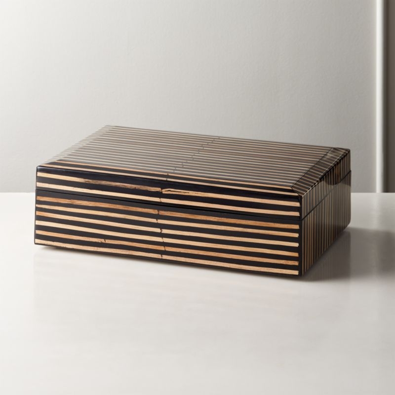Mar Rattan Striped Box Small - Image 5