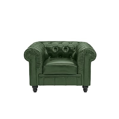 Kaniel Chesterfield Leather Match Armchair - Image 0