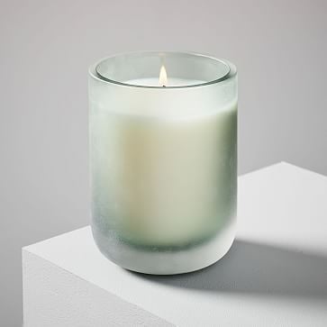 Modern Glass Candle, Teal, Vetiver + Encens - Image 0