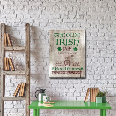 'Good Times at the Irish Pub' Framed Textual Art on Wrapped Canvas - Image 0