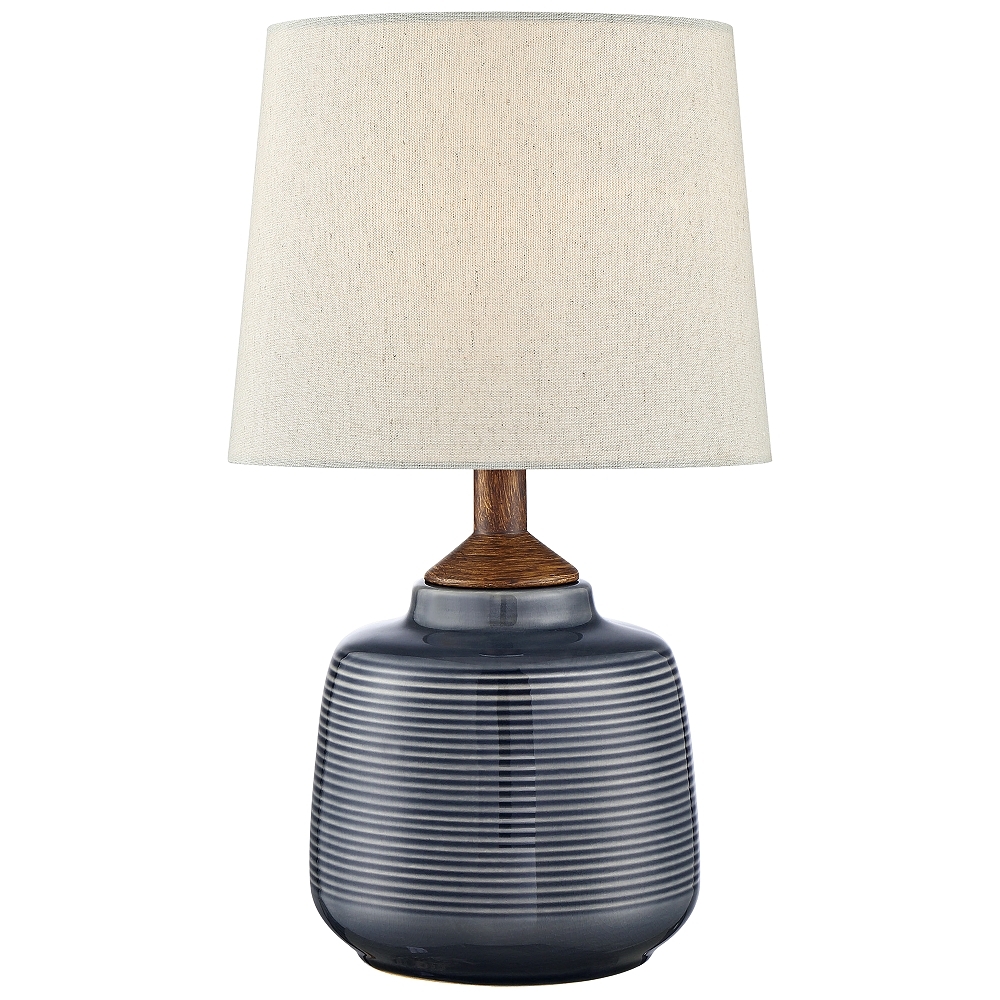 Lite Source Lismore 17" High Blue Ceramic Accent Table Lamp - Style # 69R44 - Image 0