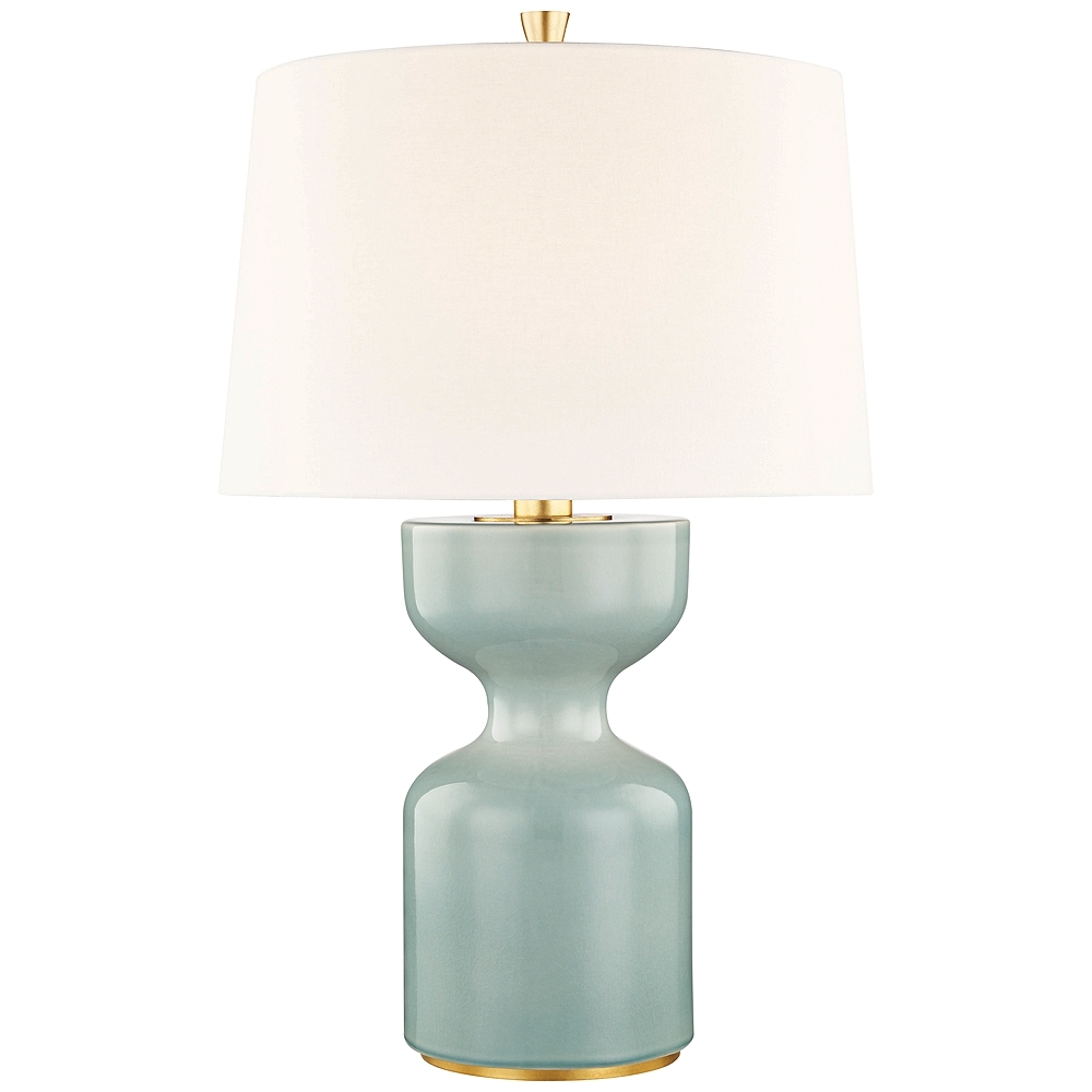 Hudson Valley Locust Grove Turquoise Blue Accent Table Lamp - Style # 58W47 - Image 0