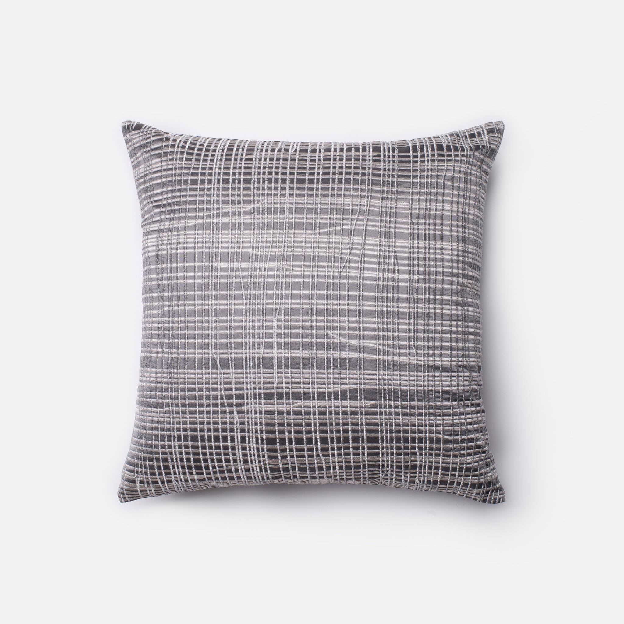 PILLOWS - GREY / SILVER - 18" X 18" Cover w/Down - Image 0