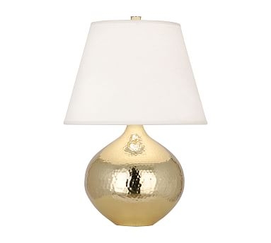 Danielle Small Round Table Lamp, Brass - Image 0