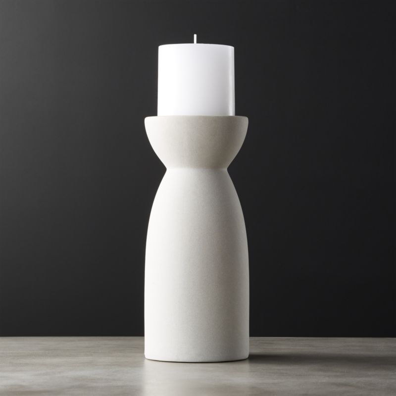 Borough Small Ceramic Pillar Candle Holder - Image 4