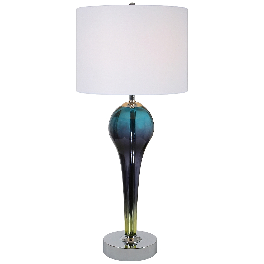 Van Teal Conclusion Aqua and Black Table Lamp - Style # 44E57 - Image 0